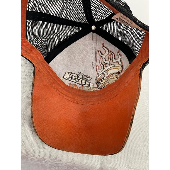 Mesh Trucker Cap Flame Skull & "My Ride My Rules" Design - Picture 4 of 5